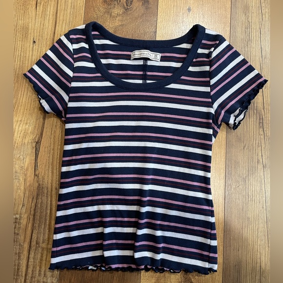 Striped Ribbed Tee - Picture 1 of 5